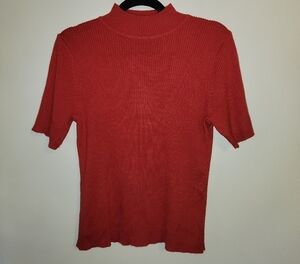 Sag Harbor Red Short Sleeve Top